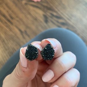 Kendra Scott black drusy stud earrings